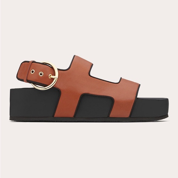 Neous Cher Platform Sandal Camel Leather 8 - Picture 1 of 6